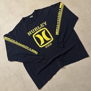 Vintage 1999 Navy Hurley 999 Surf Skater Long Sleeve Shirt Size XL